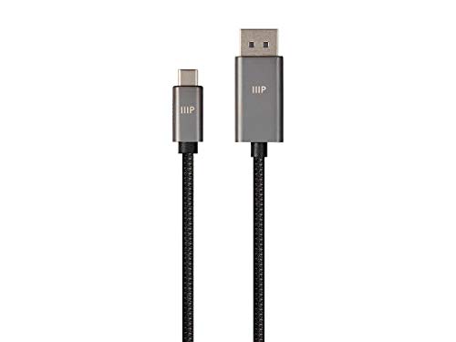 Cable DisplayPort 1.4 a USB C bidireccional con nailon trenzado