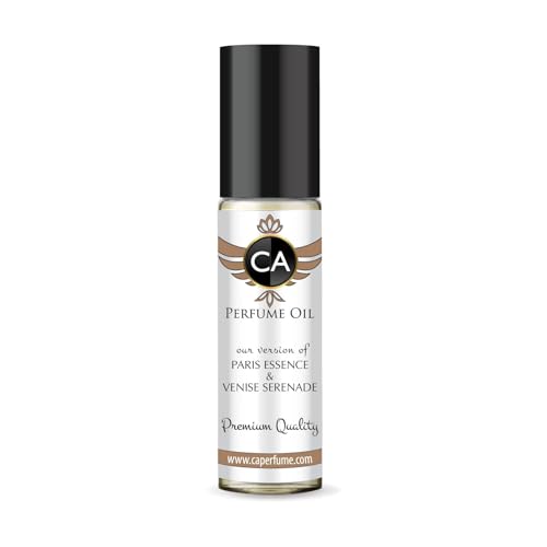CA Perfume Impression of Paris Essence &amp; Venise Serenade Unisex Fragrance Oil Oriental Scent Long Lasting Perfumes for Women &amp; Men Travel Size TSA Ready Mini Parfum Body Oil Roll-on 0.33 Fl Oz 10ml