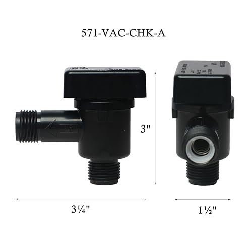 Image of RV Vacuum Breaker Check Valve, 571-VAC-CHK-A Black Tank Check Valve for RV Black Tank Cleaning System