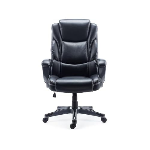 Staples NA 2710763 Mcallum Bonded Leather Managers Chair Black cover