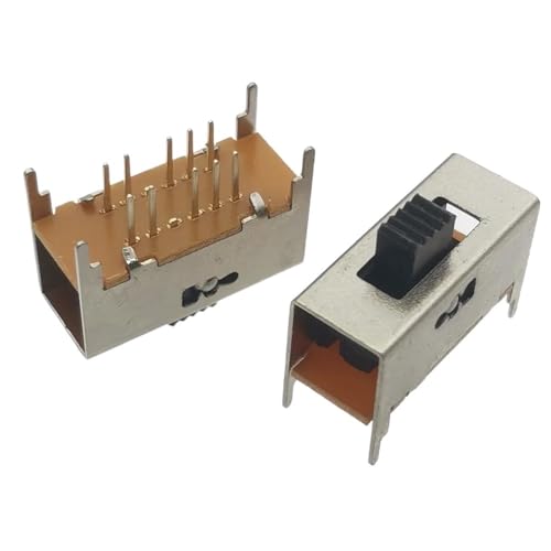 Interrupteur à bascule 2P4T double rangée 10 broches 4 vitesses bouton coulissant PCB