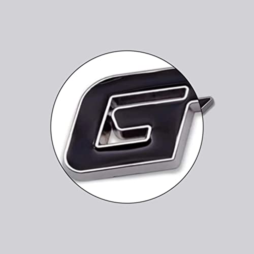 Image of 2 PC GT Emblem Premium 3D Car GT Badge Racing Car Sticker Decorative Decal Replacement Parts Car Hood Door Side Fender Trunk Self-Adhesive Logo Nameplate (Black Silver)