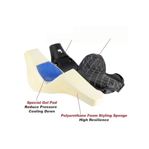 Asiento de motocicleta para Softail Deluxe ideal para viajes largos 6