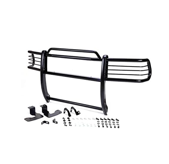 Image of Black Horse Grille brush Bumper Guard Modular Black Compatible with 2000-2004 Nissan Frontier|2000-2004 Nissan Xterra-17NI26MA