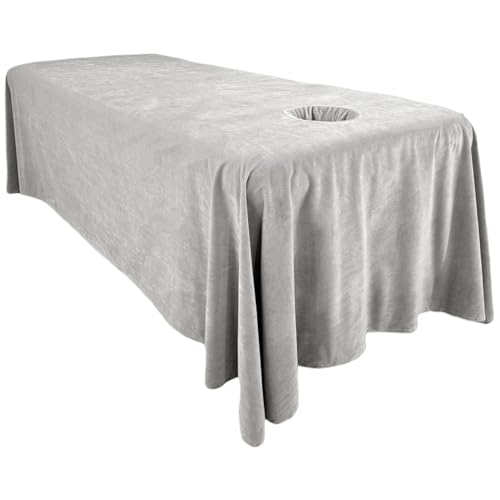 Housse de lit de massage avec trou pour le visage drap table velours