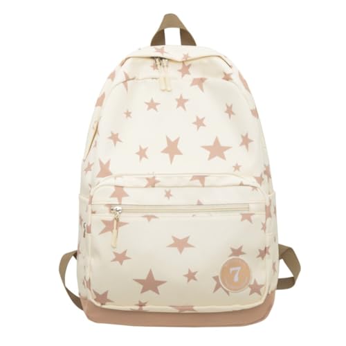 Y2k Backpack Star Backpack Preppy Backpack Cute Backpack Aesthetic Backpack Korean Y2k Accessories Back to College (white)