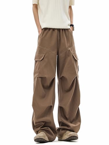 Men's Pants Workwear Wide Leg Loose Fit Retro Sport Couple Style Summer Casual Long Pants for Men4
