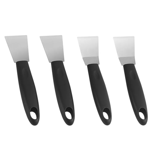 3D Printer Scraper, 4 Pcs Metal Scraper Tool for 3D Printing Stainless Steel Spatula Cleaning Tool Kit with Straight & C