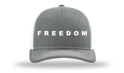 Trenz Shirt Company Mens Baseball Charlie Kirk Freedom Design - Embroidered Mesh Back Trucker Hat