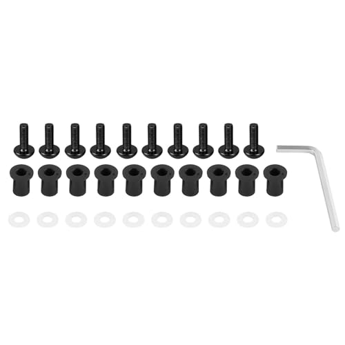 Tornillos de parabrisas M5 de alta resistencia para carenado negro de Suzuki y Yamaha