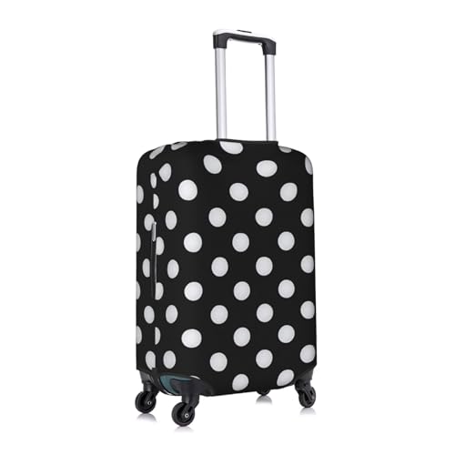Black & White Big Dot Tsa Approved Luggage Cover For 18-32 Inch Suitcases Scratch-Resistant Stretch Luggage Cover3