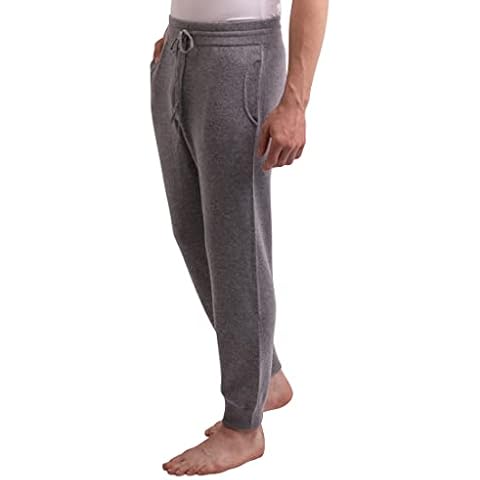 MERE.CH 100% mere men's casual trousers, jogging bottoms and sports trousers, ideal leisure and training trousers, gray, W46 Cover