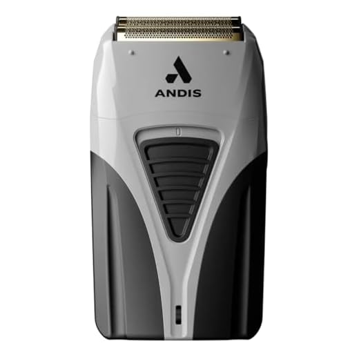 Andis TS-2 17255 Pro Foil Lithium Titanium Foil Shaver, Cord/Cordless, Smooth Shaving Cordless Shaver with Charger, Black