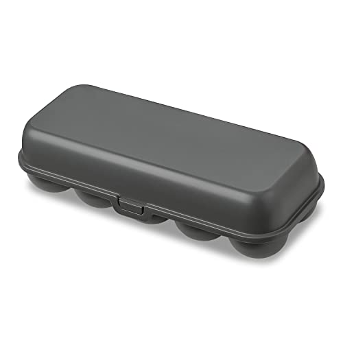 Koziol EGGS TO GO Eierbox, 10 Eier, Aufbewahrungsbox mit Clipverschluss, Eierbehälter für Kühlschrank, Eierkarton aus Kunststoff, Eieraufbewahrungsbox, Eierdose, Organizer (nature ash grey, 10 Eier)