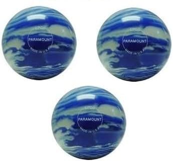 Bowlerstore Products EPCO Duckpin Bowling Balls - Marbleized - Blue & White (5 inch- 3lbs. 12 oz.) 3 Balls