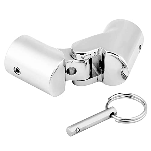 Redsnake 316 Stainless Steel Marine Grade Boat Railing Pipe Connector Folding Swivel Coupling Tube Pipe Connector Boat Hardware Fitting For (22Mm) 7/8Inch (For (22Mm)7/8Inch O.d Tube) #TOP7