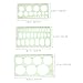 PLAFOPE 3Pcs Geometric Drawing Template with Circle and Ellipse Stencils Drafting Rulers for Students and Architects Lightweight Measuring Tools for School Office and Art Projects