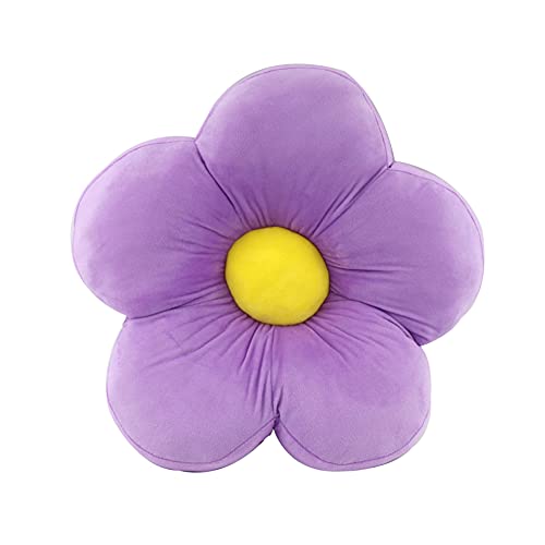 Ablesin Flower Shaped Floor Pillow, Flower Plush Seating Cushion Oversized Throw Cushion For Reading, Bed Room, Watching Tv,20 Inches(Purple) #TOP13