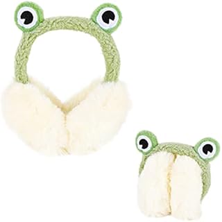 Winter Ear Muffs,Cute Coldproof Frogs Plush Earmuffs Fashion Windproof Ears Earflaps for Children Boys Girls Thermal Fluffy Ear Warmer Ear Covers Warmers Headwear for Winter Outdoor Cold Weather