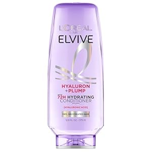 L’Oreal Paris Elvive Hyaluron Plump Hydrating Conditioner for Dehydrated, Dry Hair Infused with Hyaluronic Acid Care Complex, Paraben-Free, 12.6 Fl Oz