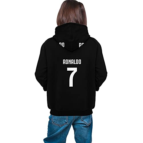 Luja Dling Ronaldo #7 Cr7 Fashion Hooded Sweater Hoodies For Teens With Pocket Black #TOP3