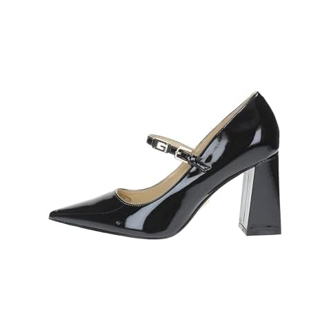 Escarpins GUESS Barrial en cuir verni noir Cover