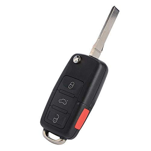 Chave Canivete Volkswagen VW Bora Gol Golf Voyage Polo Fox 3B + Panic Lamina e Emblema