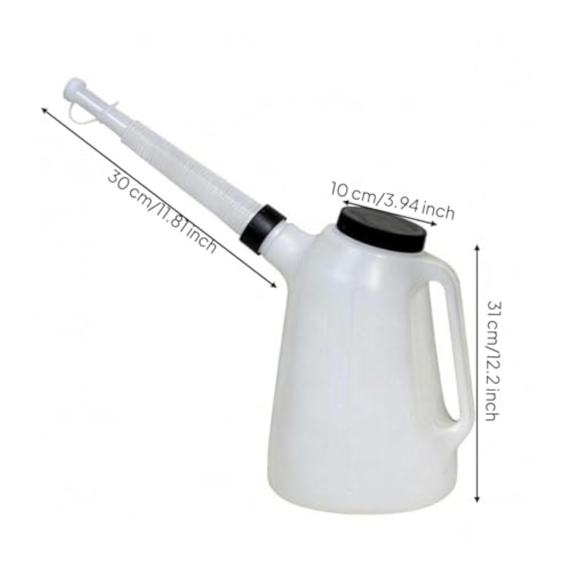 Angled Spout Oil Jug with Measurement Markings, 5L