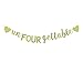 JENSENLIN Un Four Gettable Birthday Banner Decorations,Unforgettable Birthday Decorations,4th Birthday Party Decorations for Girls Boys.