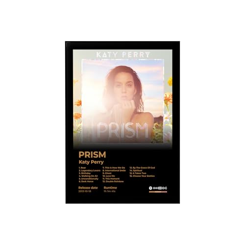 Image of BLINKART Katty Perry - PRISM Wall Photo Frames | Wall Art for Bedroom, Living Room, Studio or Office | Album Cover Print with Spotify Song Link QR Code | Gift for Fans - 8x12 In