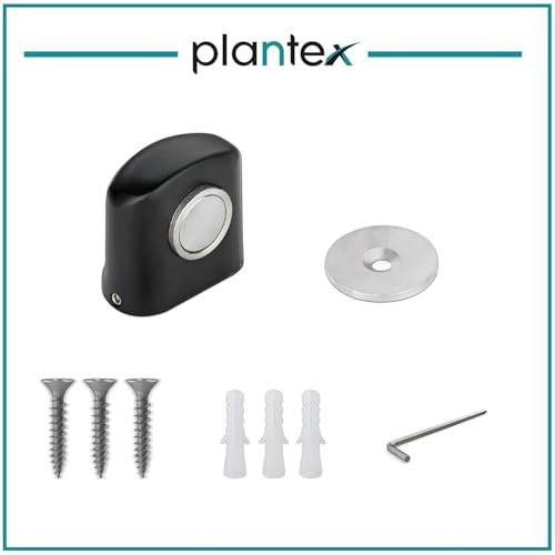 Image of Plantex Door Magnet Stopper /Magnetic Door Stopper for Home /Stops for Main Door /Door Stopper for Main Door - Set of 8 (Black)