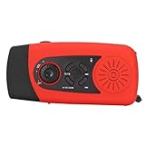 BATTERIE DE GRANDE CAPACITÉ: La radio lampe de poche à manivelle a une batterie haute capacité de 2000 mAh, qui peut être utilisée comme alimentation mobile d'urgence, parfaite pour l'extérieur.