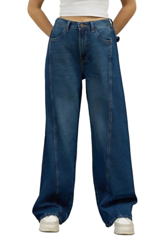 Hubberholme Women Cotton Straight Fit High-Rise Casual Jeans 62 Deal