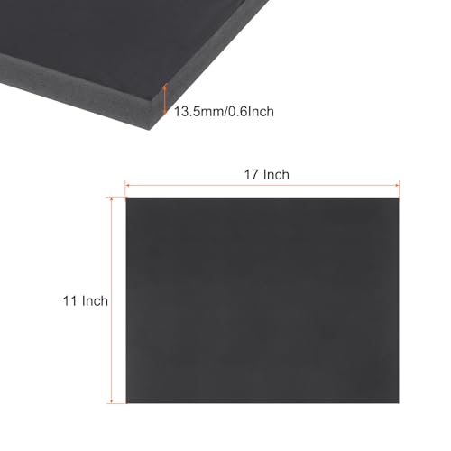Image of Expanded PVC Plastic Sheet 0.6 inch Thick, 11 inchx17 inch Lightweight Rigid Foam Sheet, [for Crafts Signage Displays Digital Screen Printing] - Black / 1 Pcs