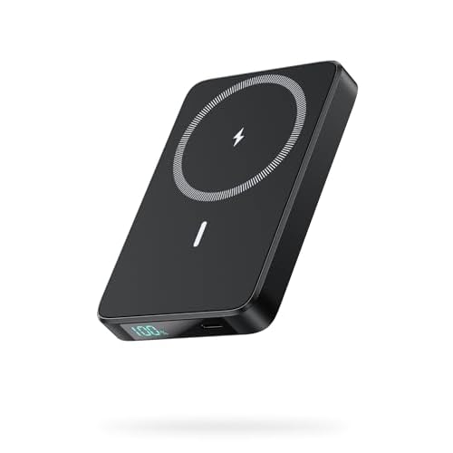 Magnetic Portable Charger Power Bank,Compact 10800mAh LCD Display Wireless Portable Charger,20W PD USB-C in&out Battery Pack Compatible with Magsafe,iPhone 16/16 Plus/16 Pro Max/15 Pro/14/13/12 Series