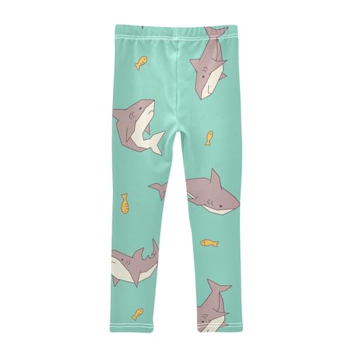 Shark Cute Girls Leggings,Workout Leggings for Girls Toddler Athletic Legging Size for 3-10T2