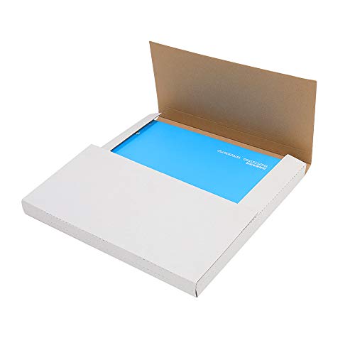 100 Packs White Vinyl Record LP Shipping Mailer Boxes, 12.5in*12.5in*1in Record Mailers, Album Paper...