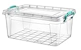Best House|Plastic Storage Box with Lids |Size 10L (L:42.8cm W:27.8cm H:13.7cm)|Set of 2|Stackable Clear Durable Multipurpose Office supplies Home Kitchen Tools Crafts Household Versatile(MEDIUM Size) - Image 9