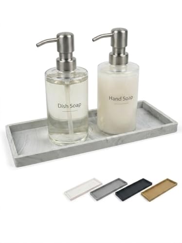Spacewiser Countertop and Vanity Tray - 11.7" Silicone Bathroom Tray Countertop, Dish Soap Trays for Kitchen Counter, Sink Organizer Accessories Caddy, Toilet Laundry Shower Makeup Mat Oil Holder