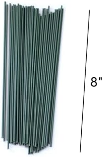 Rikyo 50 Artificial Silk Carnation Flower Head with Stems Set,Vase Fillers for Home Decor Party Birthday Cake Ornaments,Handmade Wrist Corsage, 3''Multiple Petals Heads & 8'' (Champagne)