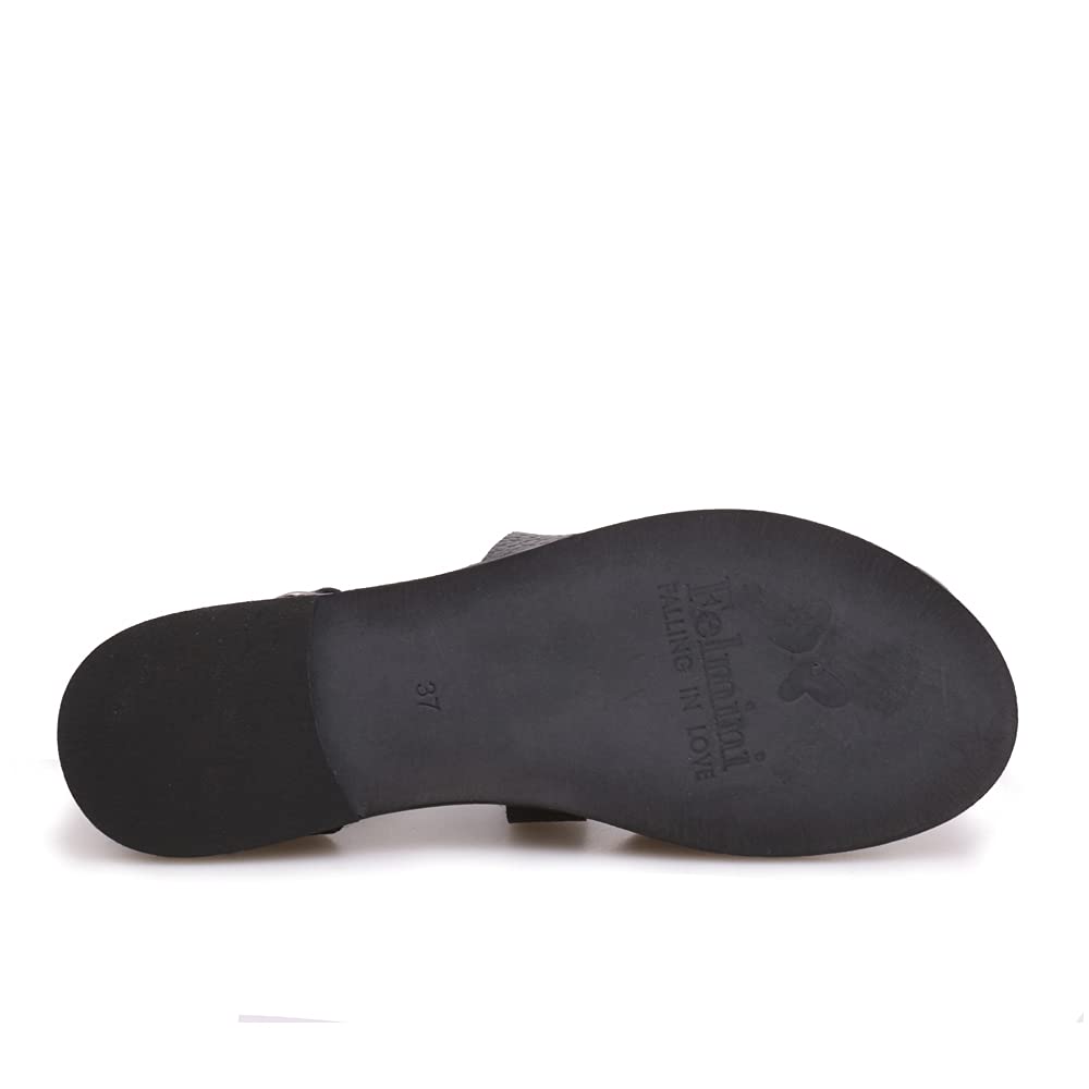Felmini - Scarpe Donna - Innamorarsi Com Carol C047 - Sandali Piatte - in Pelle Genuina - Nero