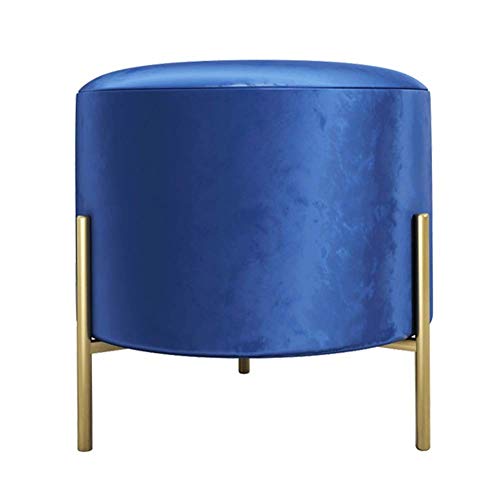 Petit repose-pieds en fer forgé bleu pour optimiser les petits salons - 2