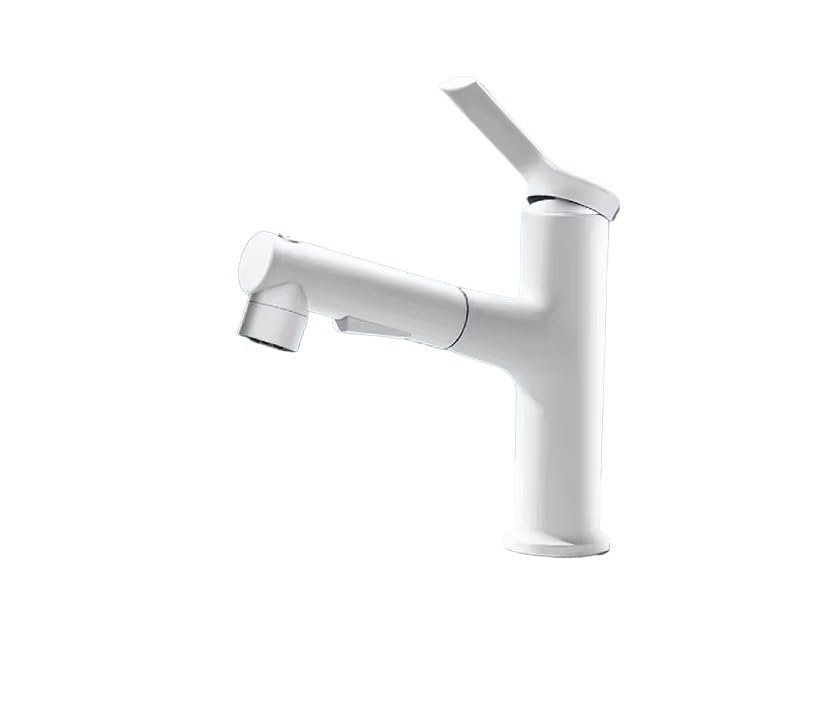Mitigeur de lavabo haut de gamme noir à fonction extractible