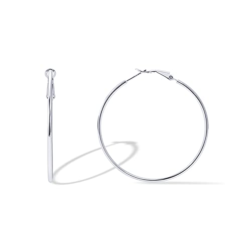Image of PAVOI Gold Hoop Earrings for Women, 14K Gold Plated Paddle-Back Hoops