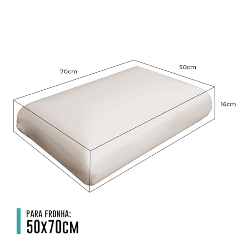 Travesseiro Cervical Nasa Vitasono Ortopédico Viscoelástico 50x70x16cm