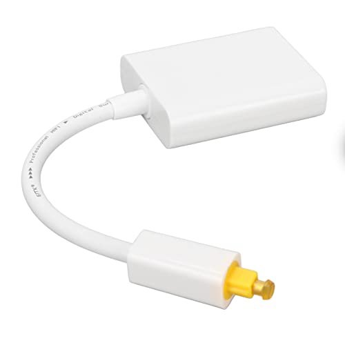 Rcniso El Divisor de Cable óptico Digital Reduce la Distorsión de la Señal para El Decodificador de TV Digital PS II PS III HDVD, Longitud de Cable de 5,9 Pulgadas, Fácil de Usar (Blanco)