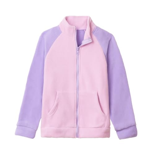 LittleSpring Neutral Boys Girls Polar Fleece Jacket with Zipper Fall Winter Outwear