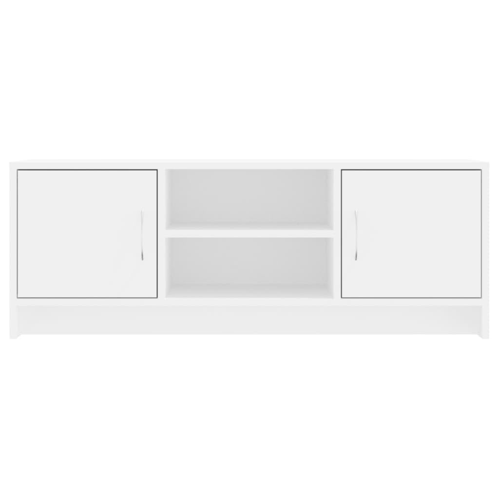 vidaXL Mueble de TV Madera de ingeniería Blanco 102x30x37,5 cm, Mueble Multimedia, Armario Auxiliar, aparador, Mueble para Equipos de música
