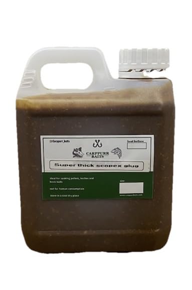 Carppurr baits Super Thick Scopex Glug – High Attraction Carp Fishing Liquid – Long Lasting Sticky Bait Soak for Boilies, Pellets & PVA Friendly (3 litre)