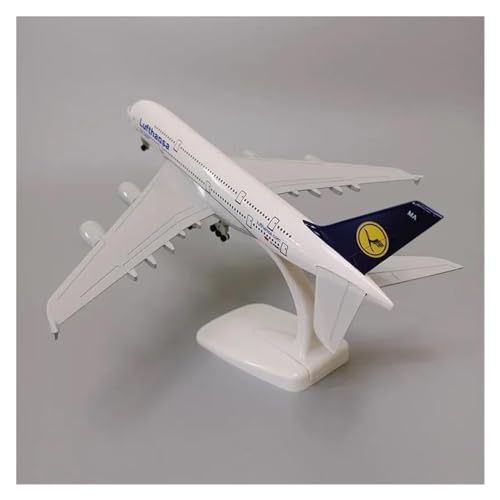 Modelo de avión A380 metálico duradero Lufthansa coleccionable que no se deforma 5